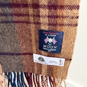 J. Crew British Wool Tan/Burgundy/Navy Scarf